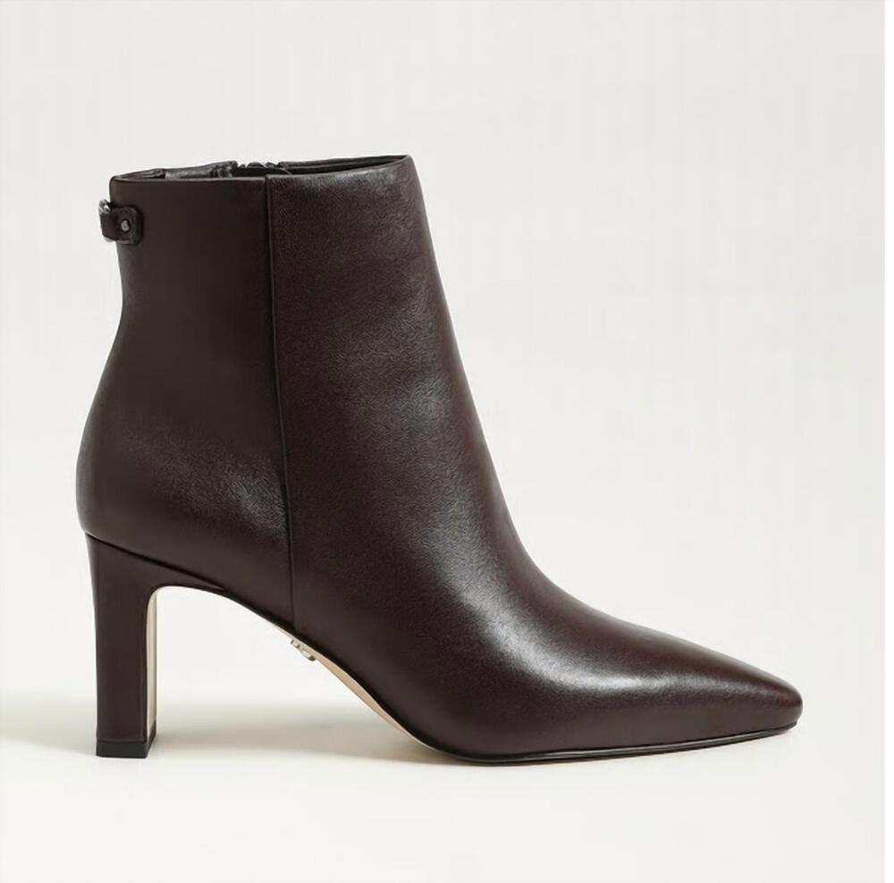 NEW SAM EDELMAN women's saige dress booties in pecan